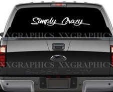 Simply Crazy Windshield Decal Sticker 42 Turbo Diesel Truck Off Road 4x4 C