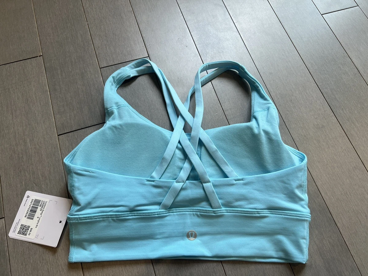 Lululemon ENERGY BRA LONG LINE Blue Cynb SZ 6 NWT Rare New $58