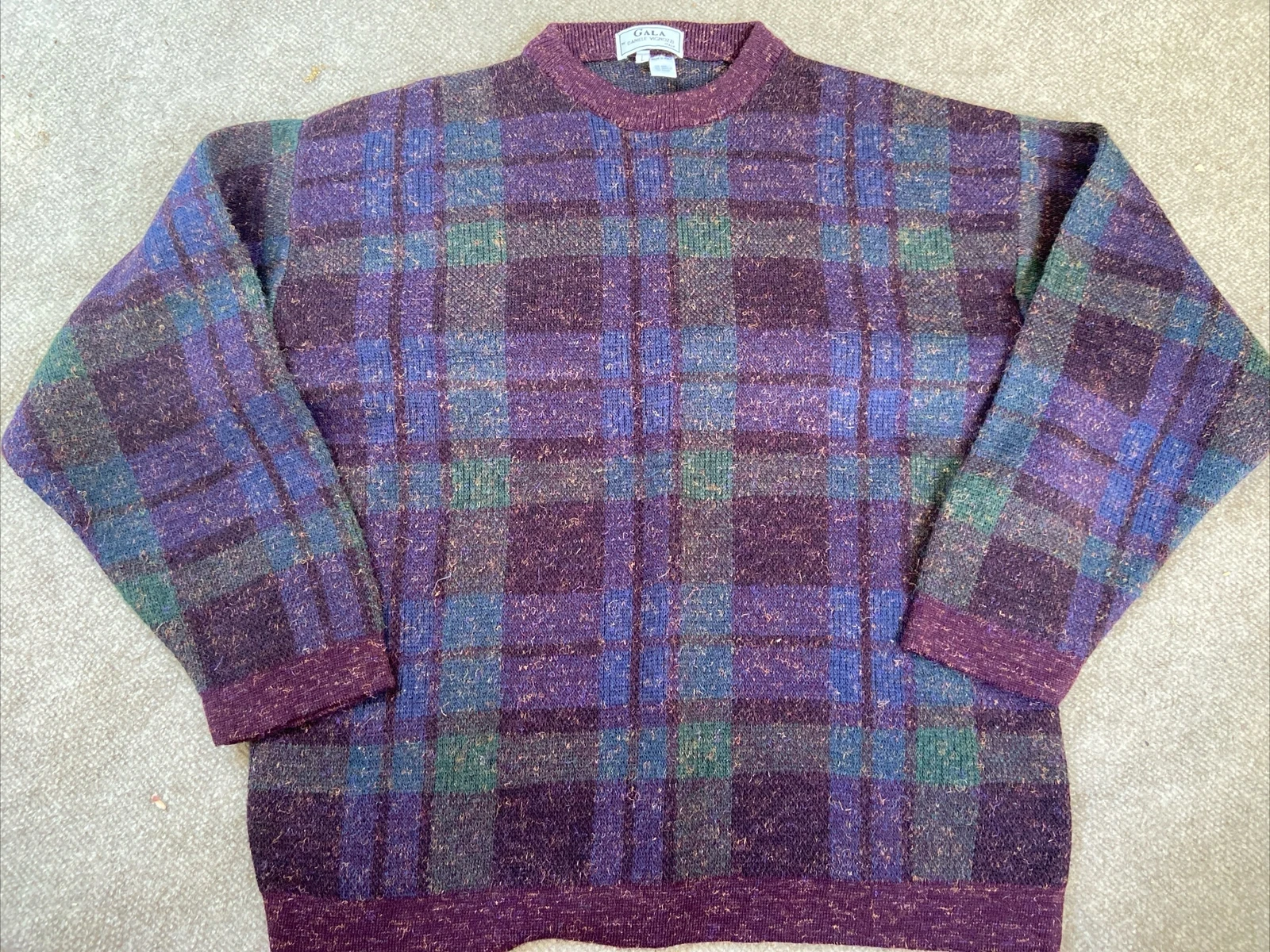 Vintage GALA Daniele Vignozzi Made In Italy Wool Blend Sweater Men Sz L