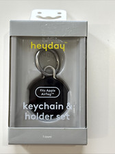 Apple AirTag Silicone Keychain  Holder Set- heyday - Black