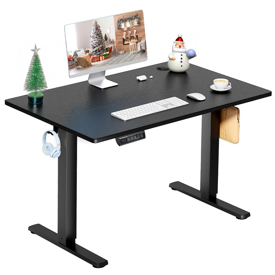 Mesa de ordenador eléctrica de pie ajustable en altura 40/48/55/63x24 pulgadas Foto 3 de 4