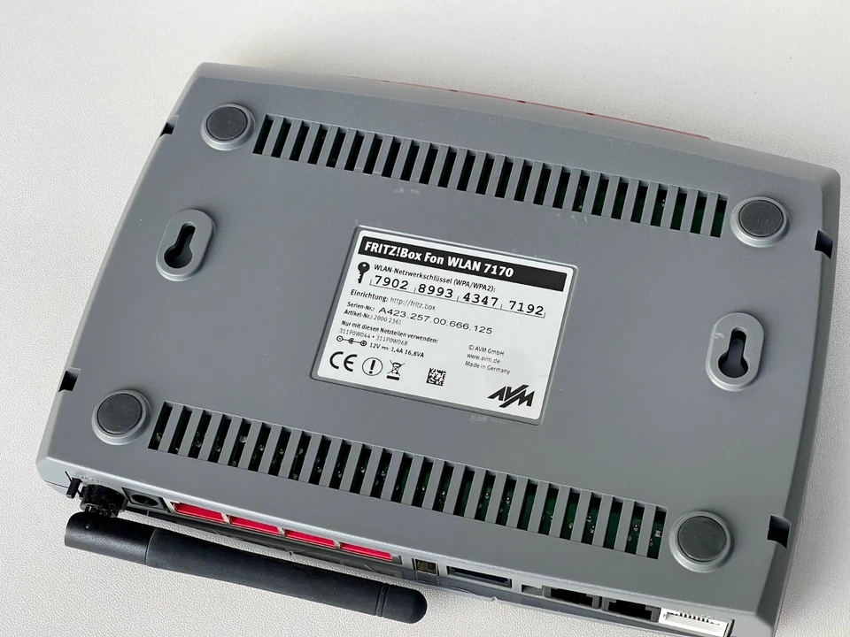 NEU AVM FRITZ!Box Fon WLAN 7170 v2 Rot Artikel Nr 2000 2361 - Bild 4 von 4