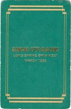Single Swap Playing Card- Kansas City Blazers Swim Team March 1988 Swim Meet