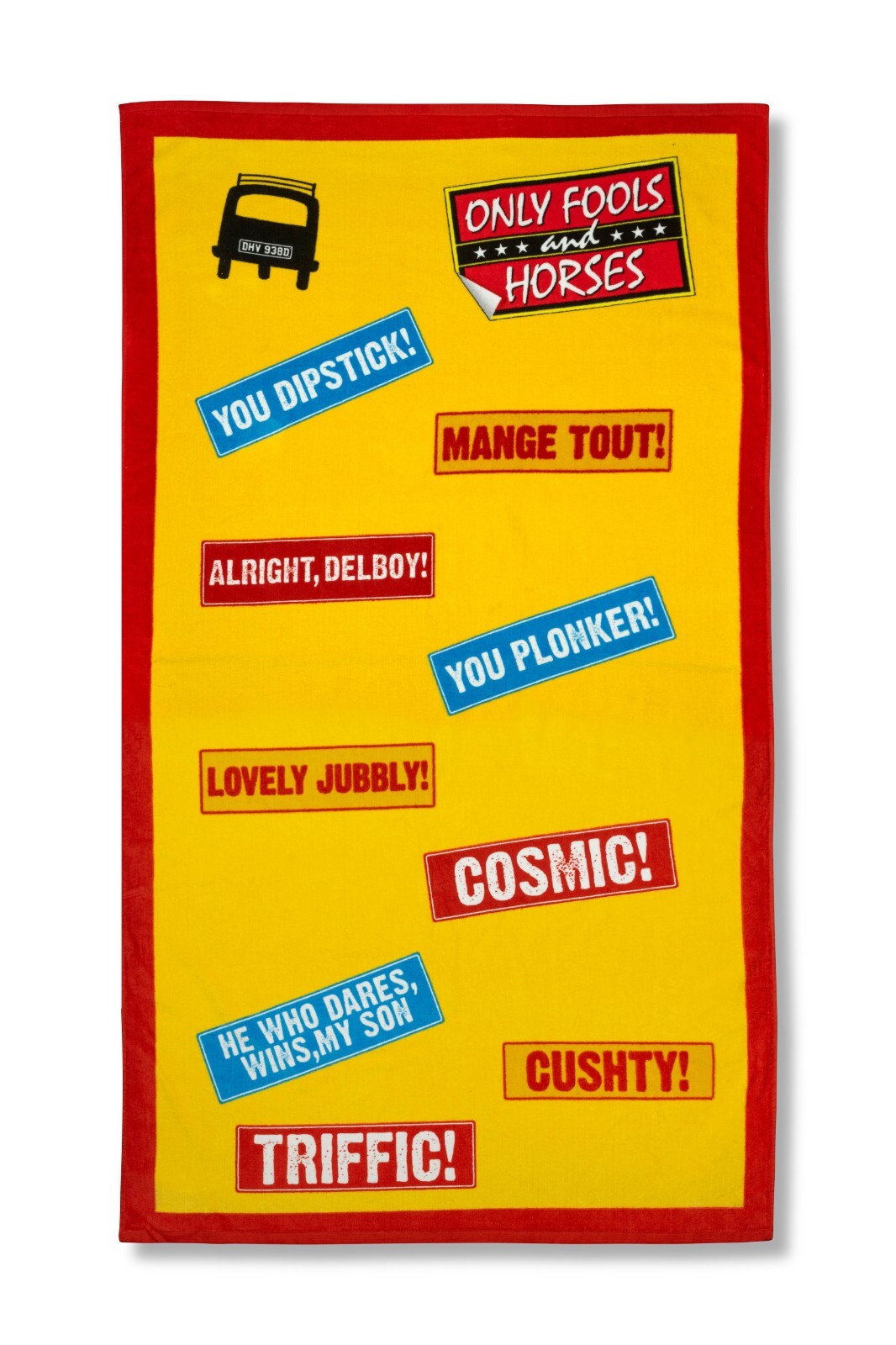 Only Fools and Horses Del Boy Official Beach Towel with Slogans - 90x165cm