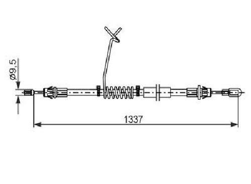 Original Bosch Seilzug Feststellbremse 1 987 482 881 FüR Ford-image