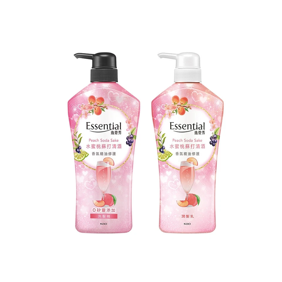 [KAO ESSENTIAL] Acondicionador de cabello nutritivo para sake melocotón soda 700 ml NUEVO Foto 3 de 3