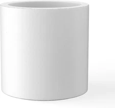 15.7" Dia round Concrete Planter, Modern Style Large Cylindrical Plant Pot with