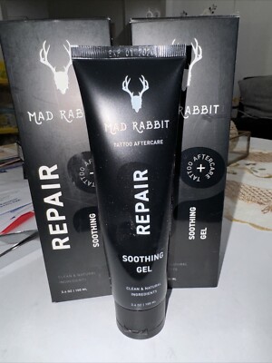 Mad Rabbit Tattoo Repair  Soothing Gel  , 3.4oz NEW( 2 Pack ) Aftercare   