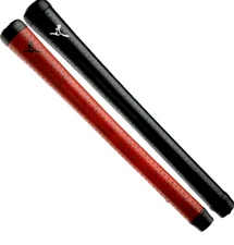 The Grip Master Roo Leather Golf Grips – Standard / Midsize – Black / Red New