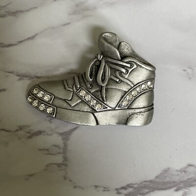 JJ Jonette Vintage Pin High Top Rhinestone Sneaker Shoe ZZ-47 | eBay