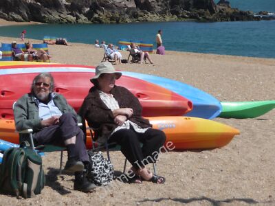 Photo 6x4 Blackpool Sands : Sitting on the Shingle Beach Blackpool/SX854 c2010