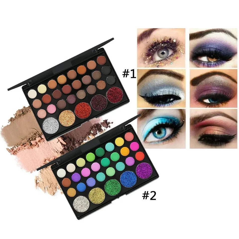 29 Color Glitter Eye Shadow Palette Minerals Pigment Powder Eyeshadow Pallete - Image 4 of 4