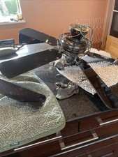 3 Electric Ceiling Fans with Lights Black Modern Ceiling Fan