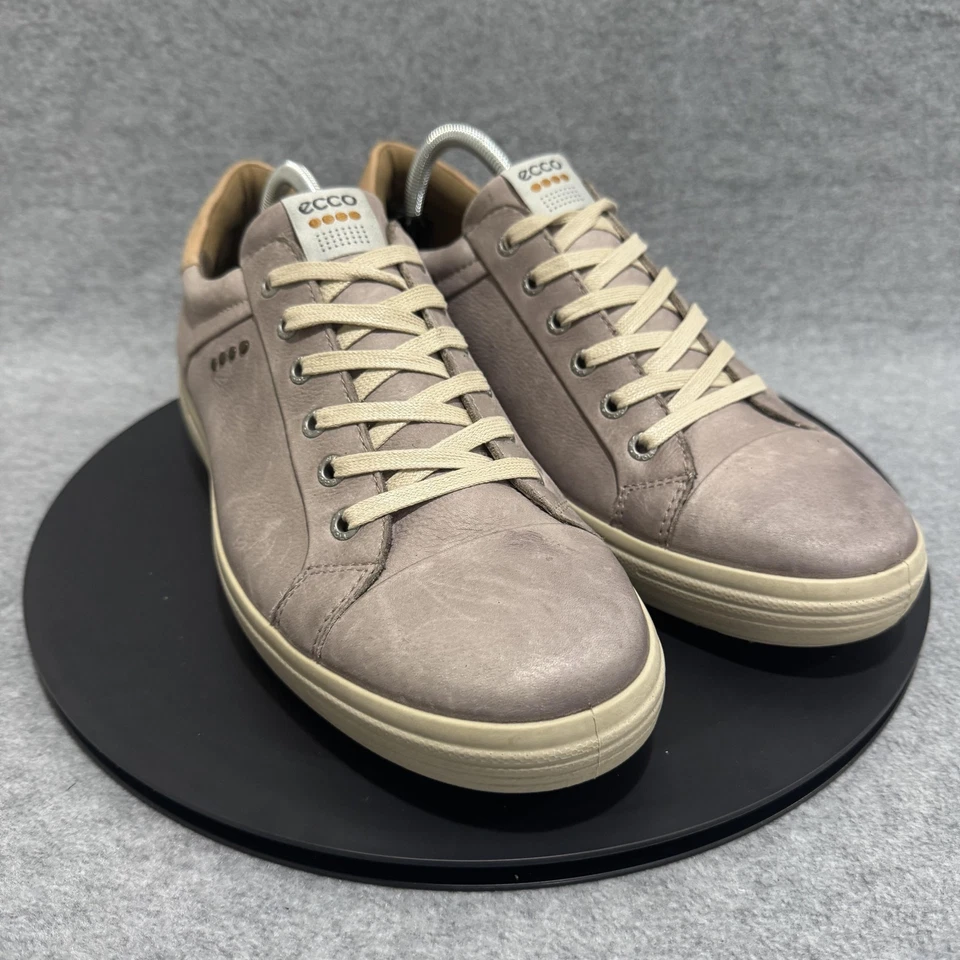 Zapatos de golf Ecco para hombre talla 10 extra ancho beige tostado con cordones zapatillas cómodas Foto 2 de 4
