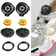 No Tie Rotating Buckle Metal Wire Shoe Strings Lock Lace System Lock Shoe Laces