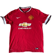 MANCHESTER UNITED 2014 2015 HOME SHIRT FOOTBALL SOCCER JERSEY NIKE MENS SIZE L