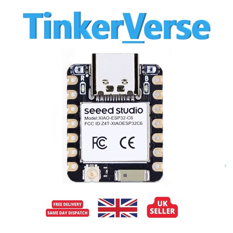 Seeed Studio XIAO ESP32C6 MCU - WIFI 6 - Bluetooth 5 - Zigbee - Matter - Thread