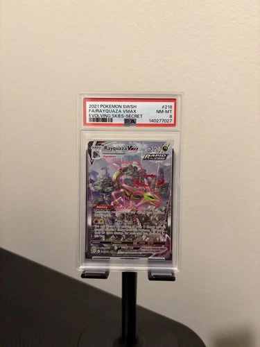 PSA 8 MINT Rayquaza VMAX Evolving Skies Alt Art Holo Pokemon 218/103