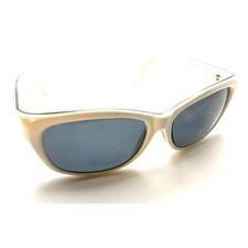 Donna Karan DKS104 363 White Rectangle Wrap Sunglasses Frames 57-16 138 Designer