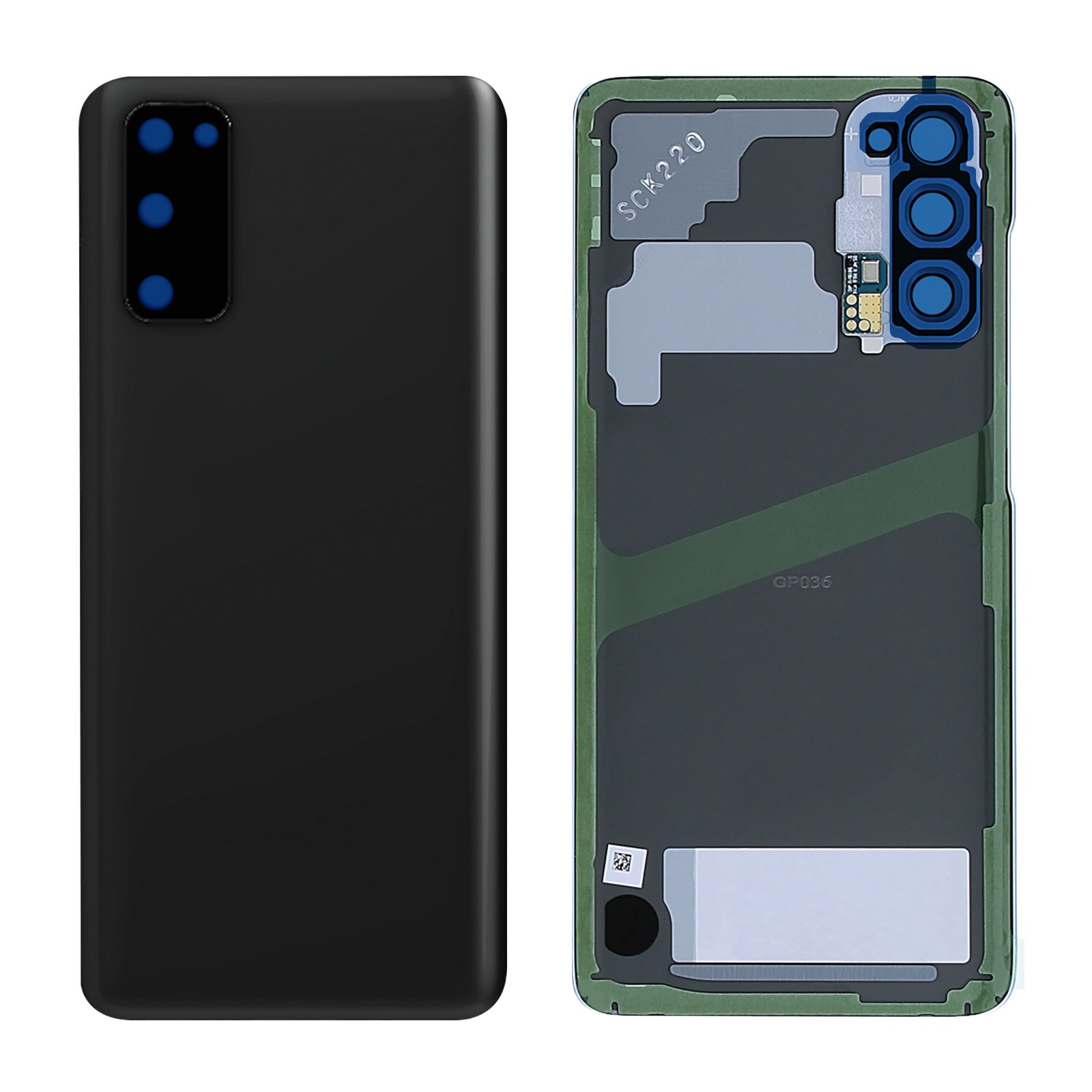 Façade arrière Samsung S20 Clappio avec adhésif thermique pour batterie