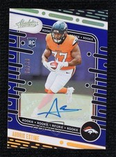 2024 Absolute Rookies Blue Spectrum Signatures 10/50 Audric Estime Auto 0m89