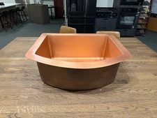 25" Copper Kitchen Sink Bar Sink Single Basin 9" Depth 16-Gauge