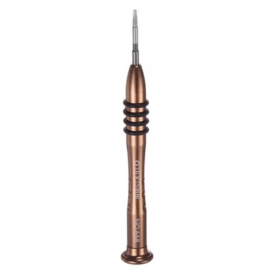 T6 Precision Magnetic Torx Screwdriver with Aluminum Handle, Brown