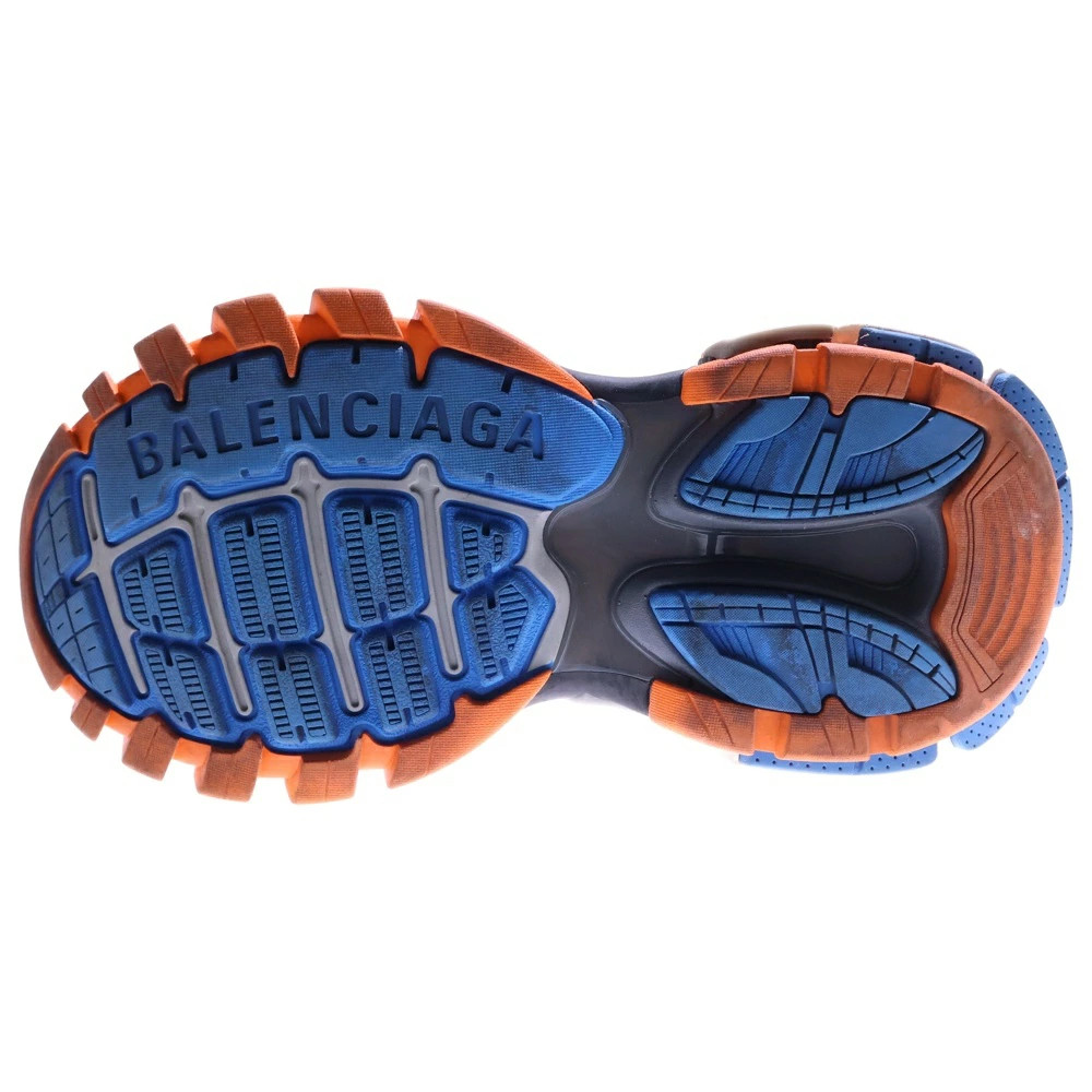 BALENCIAGA Size 36 Track Trainers Lace Up Low Cut Shoes Sneakers Orange Blue Wom thumbnail 5