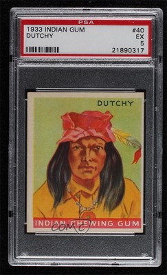 1933 Goudey Indian Gum R73 Series of 192 Dutchy #40 PSA 5 0q5