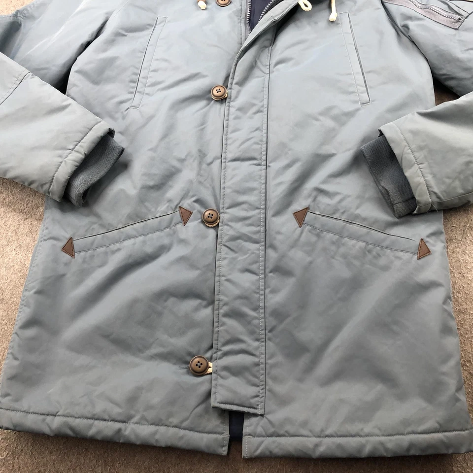 Vans Jacket Mens Medium Blue Faux Fur Hood Lined Coat Joel Tudor Parka - Image 2 of 4