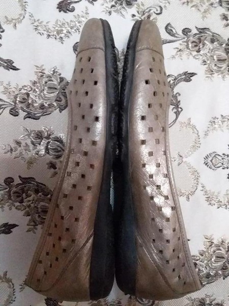 Women Gabor Heels Silver Leather 37.5