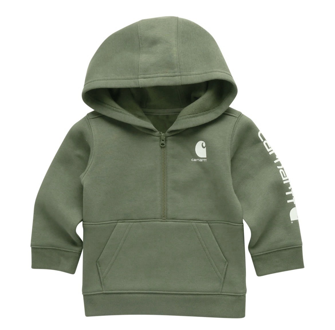  ジップアップジャケット サイズ3 carhartt Kid Long Sleeve Half Zipped Sweatshirt Green | eBay