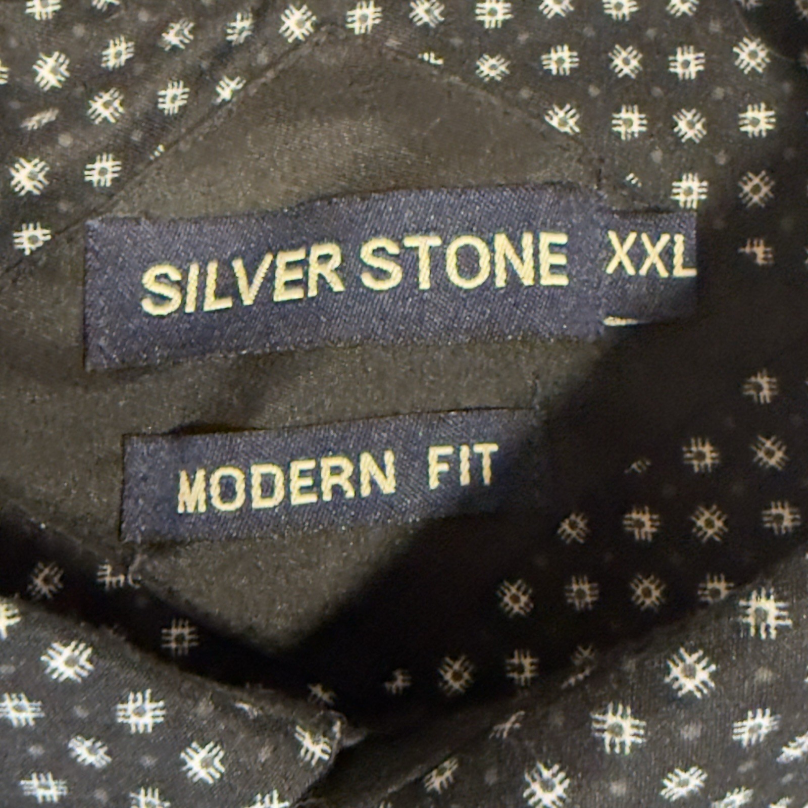 SilverStone Black Micro Pattern Button-Up Shirt -… - image 8
