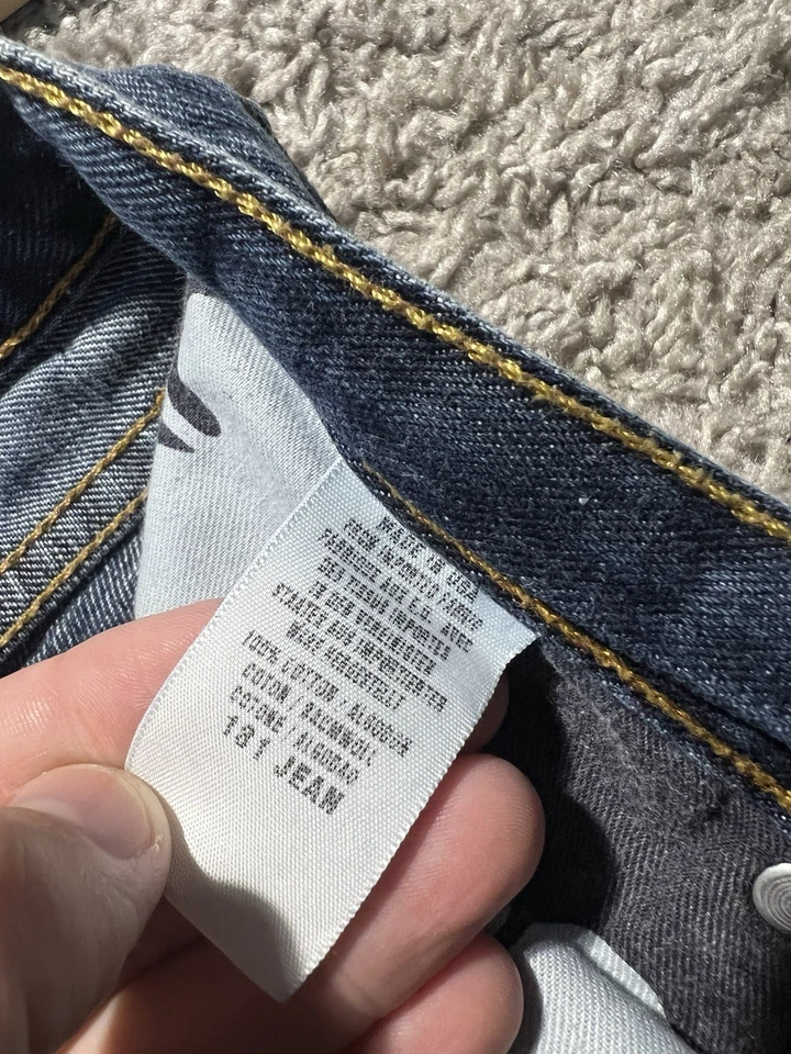 Lucky Brand 181 Vintage Y2k Jeans Made USA 33x31 Dark Indigo Wash Boot Straight - Image 4 of 4