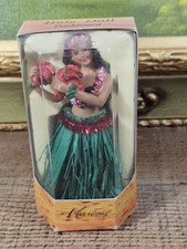 VTG Chiefly CO. Hawaiian Aloha Dashboard Hula Doll Bobble Girl NIB, 4.5"