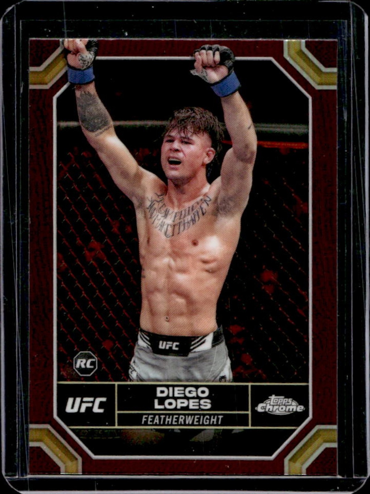 2024 Topps Chrome UFC Diego Lopes RC Magenta Refractor Rookie #26