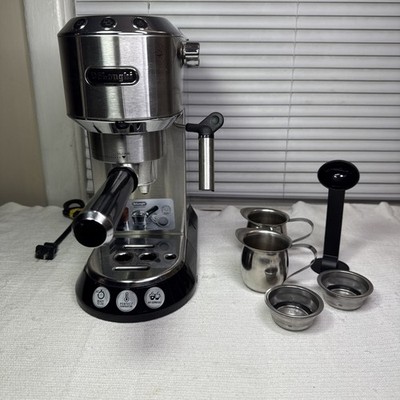 DeLonghi Dedica EC 680.M Manual Espresso Machine - Stainless Steel Tested Works