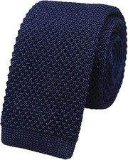 Men's 2" Knit Tie Casual Vintage Necktie Smart Square-Cut for Formal  Casual