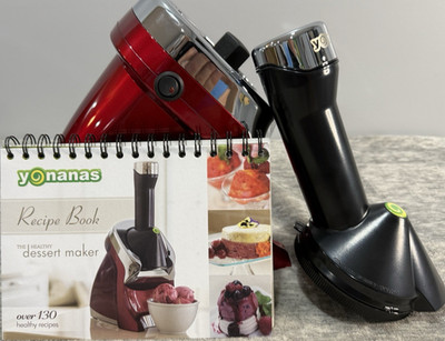 Yonanas 978 Electric Frozen Dessert Maker Red/Black 250W 120V Recipe Book