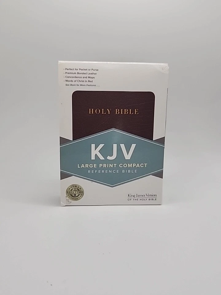 KJV Large Print Compact Reference Bible, Burgundy Bonded Leather - Image 2 of 4