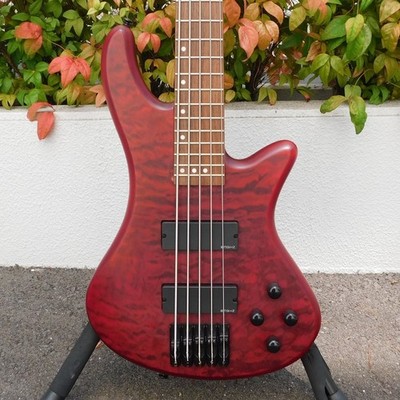 Schecter STILETTO CUSTOM 5 5-String Used Mahogany Body Red w/Soft Case