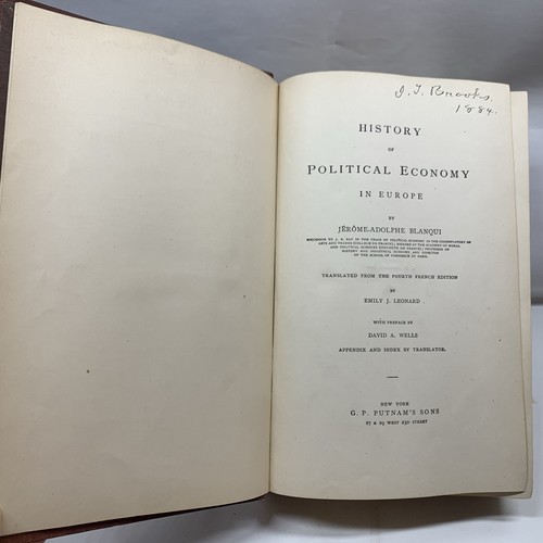 Old book History of Political Economy in Europe by J.A. Blanqui 1st ED 1880.#040 - Picture 7 of 23
