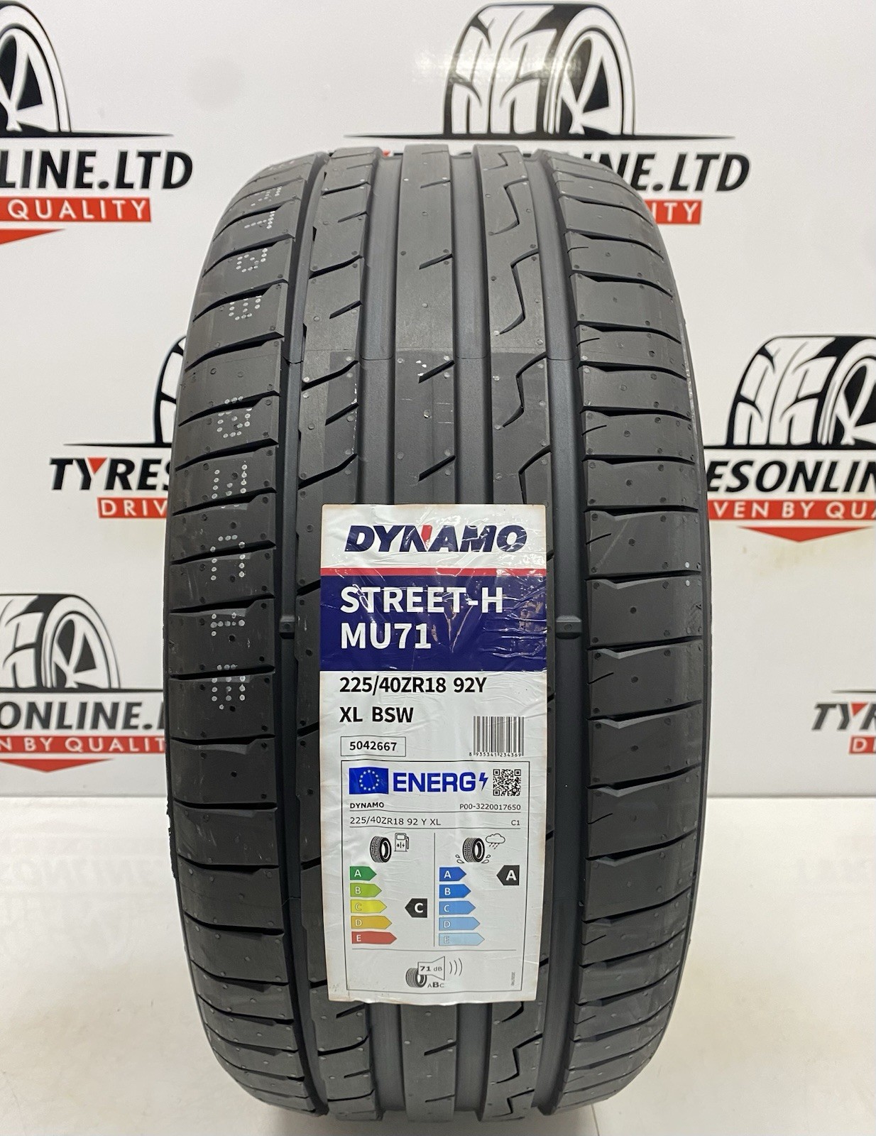 1 X 225 40 18 DYNAMO 92Y XL 225/40ZR18 BRAND NEW TYRE AMAZING 'A' WET GRIP