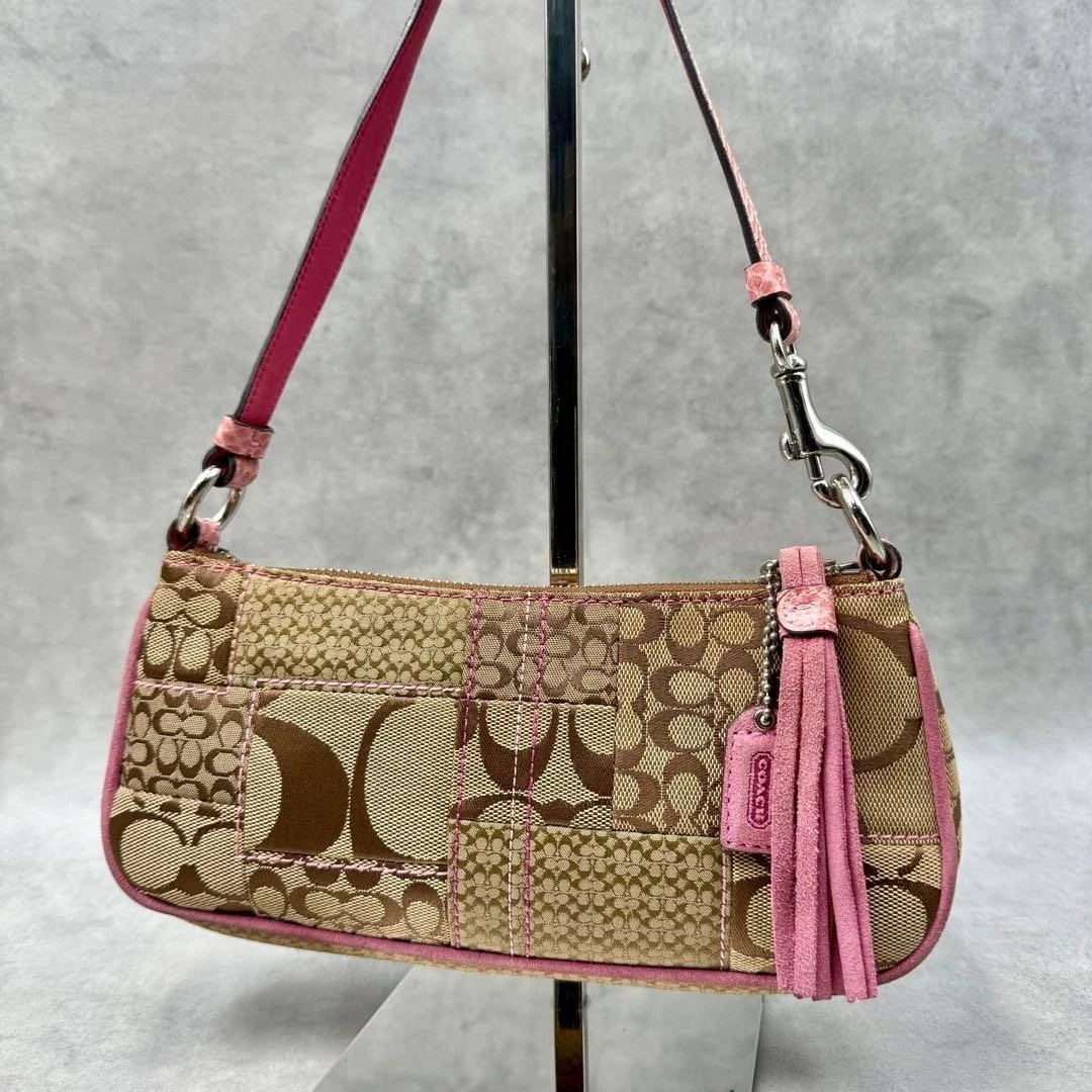 Coach Patchwork Shoulder Bag Pink Bags & Handbags for Women for