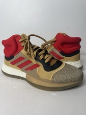 Adidas Marquee Boost Gold Red Mens Size 11.5 High Top Sneakers Basketball Shoes