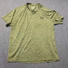 Under Armour The Tech Tee Men's T-Shirt Size M Heather Green Crew Neck Loose Fit