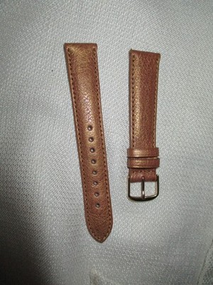 GENUINE  leather usa watchstrap watch band strap 18mm  gold metallic