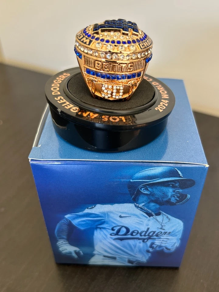 NEW 2024 LOS ANGELES DODGERS WORLD SERIES CHAMPIONSHIP RING Mookie Betts #50 - Image 2 of 4