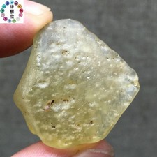 33.65Ct Natural Libyan Desert Glass Tektite Impact Specimen Gold Meteorite AL739