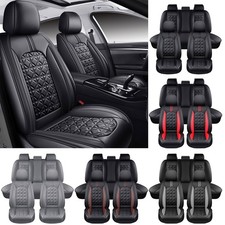 Full Set Leather Seat Covers For Toyota Tacoma Tundra 4runner Rav4 Camry 5-seat